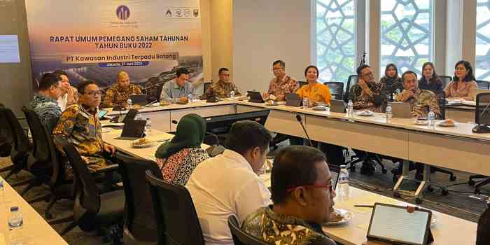 RUPS: Para pemegang saham dalam RUPS Kawasan Industri Terpadu Batang (KITB) beberapa waktu lalu. (IST)