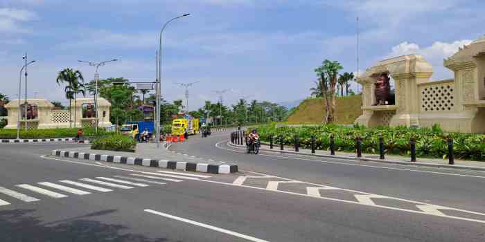 DIGESER: Rencana awal exit tol Jogja-Bawen di dekat gerbang masuk Borobudur Palbapang Kabupaten Magelang yang diurungkan karena&nbsp;masuk kategori sub kawasan pelestarian 1. (
