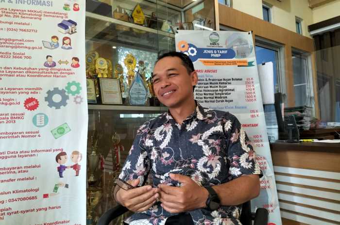 Tris Adi Sukoco, Pengamat Meteorologi dan Geofisika (PMG) Madya BMKG Semarang.
