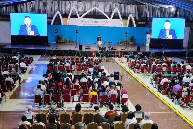 CERAMAH: Pertemuan Regional Saksi-saksi Yehuwa di UTC Hotel Kota Semarang, kemarin. (KHAFIFAH ARINI PUTRI/JAWA POS RADAR SEMARANG)