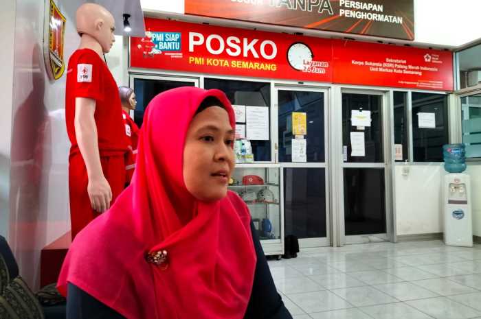 Wahyudanti Novindra Putri S.Sos., Kasubag Humas dan IT PMI Kota Semarang di Pendrikan Kidul, Semarang Tengah, Kota Semarang Selasa (15/8/2023).