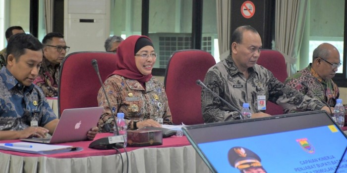 EVALUASI: Pj Bupati Batang Lani Dwi Rejeki saat mendapat evaluasi dari Kemendagri Selasa (22/8/2023).