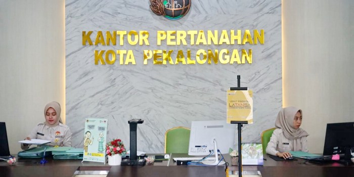 LAYANAN PTSL : BPN Kota Pekalongan terus mensosialisasikan layanan program PTSL dengan biaya gratis.