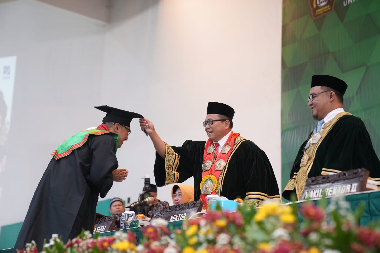 Prosesi Wisuda ke 86 di Auditorium Unissula, Sabtu (16/9).&nbsp;