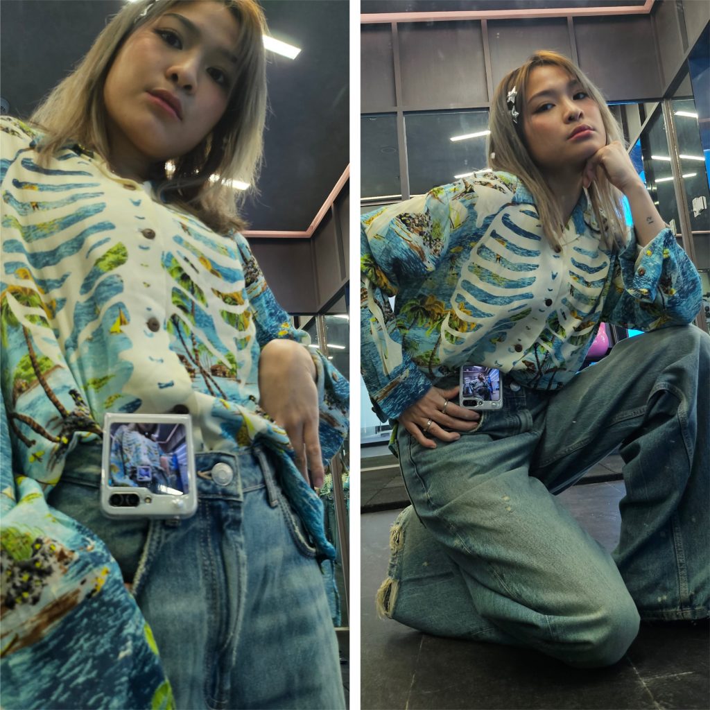 Kamu bisa bikin Mirror Selfie paling anti mainstream dengan memanfaatkan Flex Window di Galaxy Z Flip5