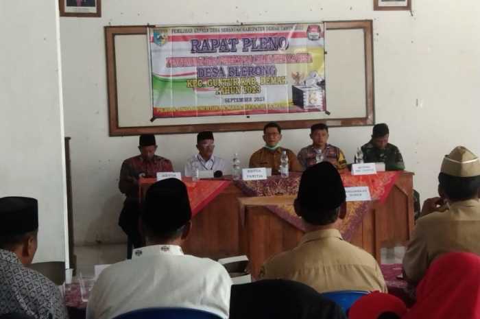 Penetapan cakades sesuai nomor urut di Desa Blering, Kecamatan Guntur.