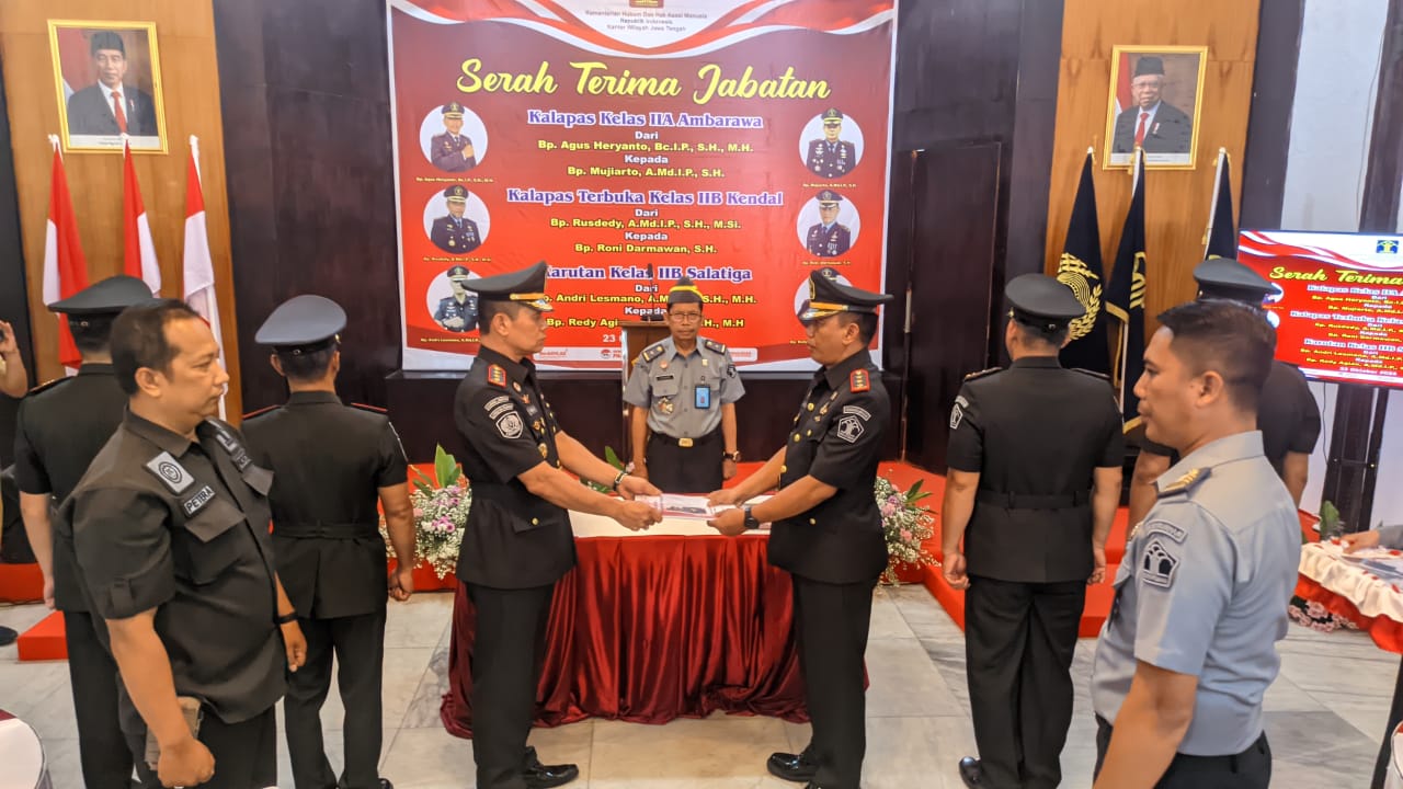 Proses sertijab kalapas lama dan kalapas baru Lapas Kelas IIA Ambarawa