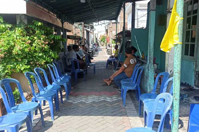 Suasana rumah duka di Kampung Klungsu, Kelurahan Kemijen, Semarang Timur