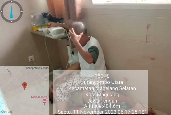 Tangkapan layar pelaku yang nekat melakukan aksi percobaan pembunuhan di Rumah Sakit Swasta di Kota Magelang Pagi Hari Tadi.