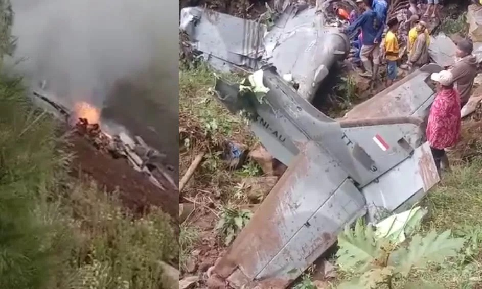 Salah satu pesawat latih yang di bagian tubuhnya tertulis TNI AU TT-3103. Pesawat ini jatuh di Desa Keduwung, Kecamatan Puspo,Kabupaten Pasuruan. Radar Bromo