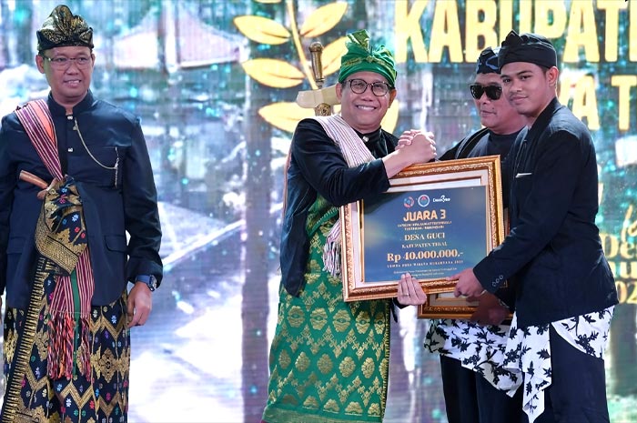 Desa Wisata Guci Kabupaten Tegal berhasil menduduki peringkat III dalam Lomba Desa Wisata Nusantara (LDWN) 2023.