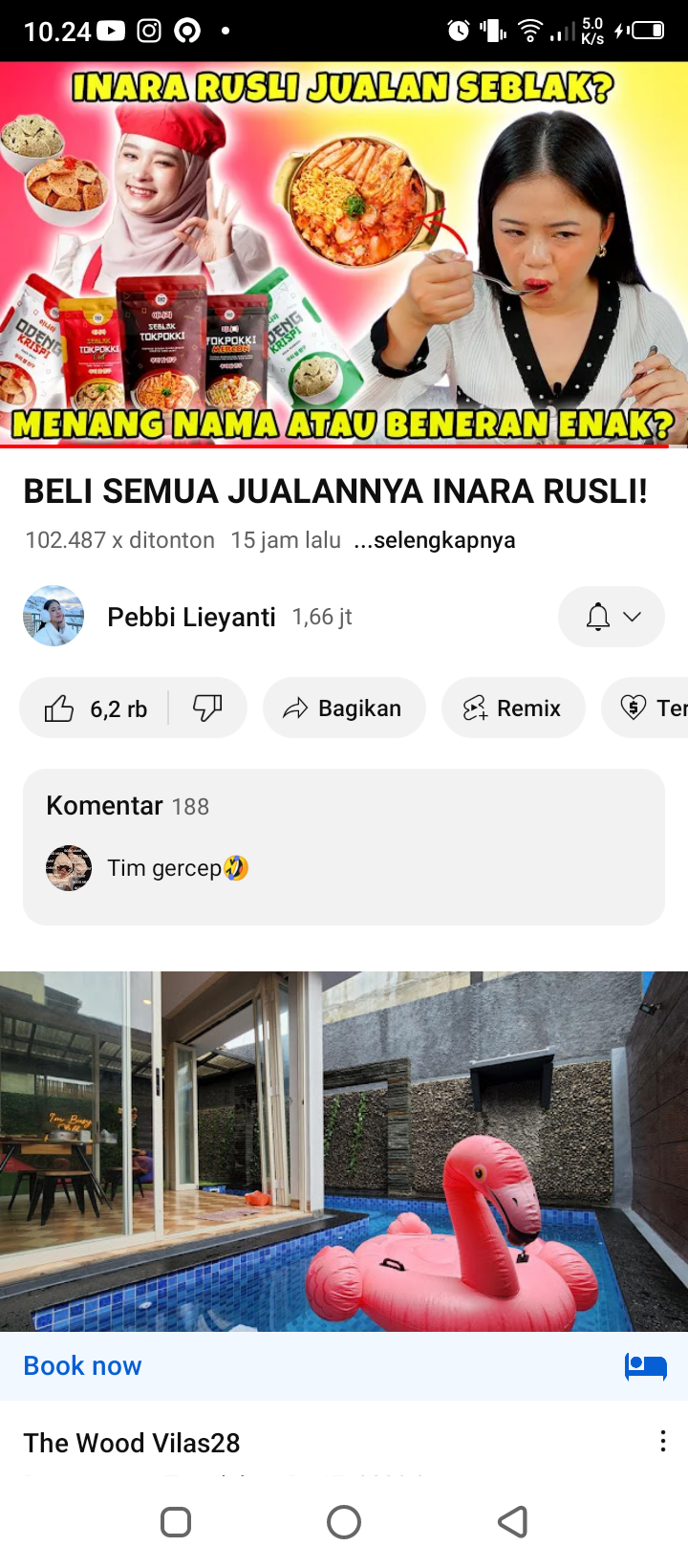 Cuplikan Unggahan Video Review Produk Inara Rusli