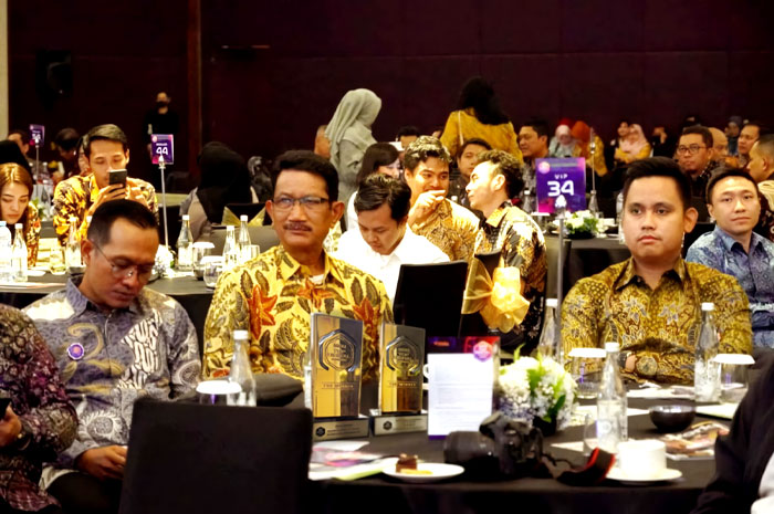 Bupati Kendal Dico M Ganinduto saat Penghargaan Top Digital Award 2023 di Raffles Hotel, Jakarta pada Senin (4/12).