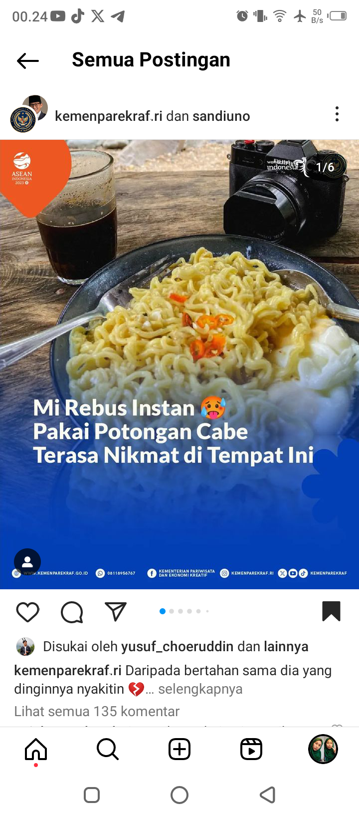 Gambar Unggahan @kemenparekraf.ri