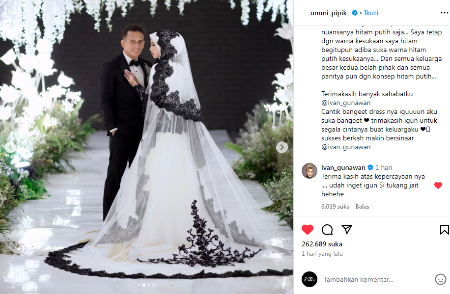 Balasan Ivan Gunawan pada unggahan Umi PipIk, sembari lontarkan candaan,
