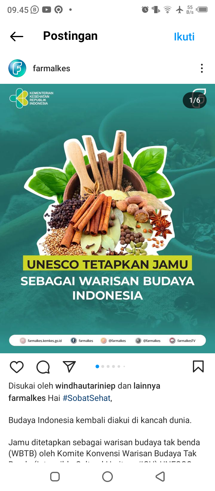 Jamu sebagai Warisan Budaya Indonesia Takbenda