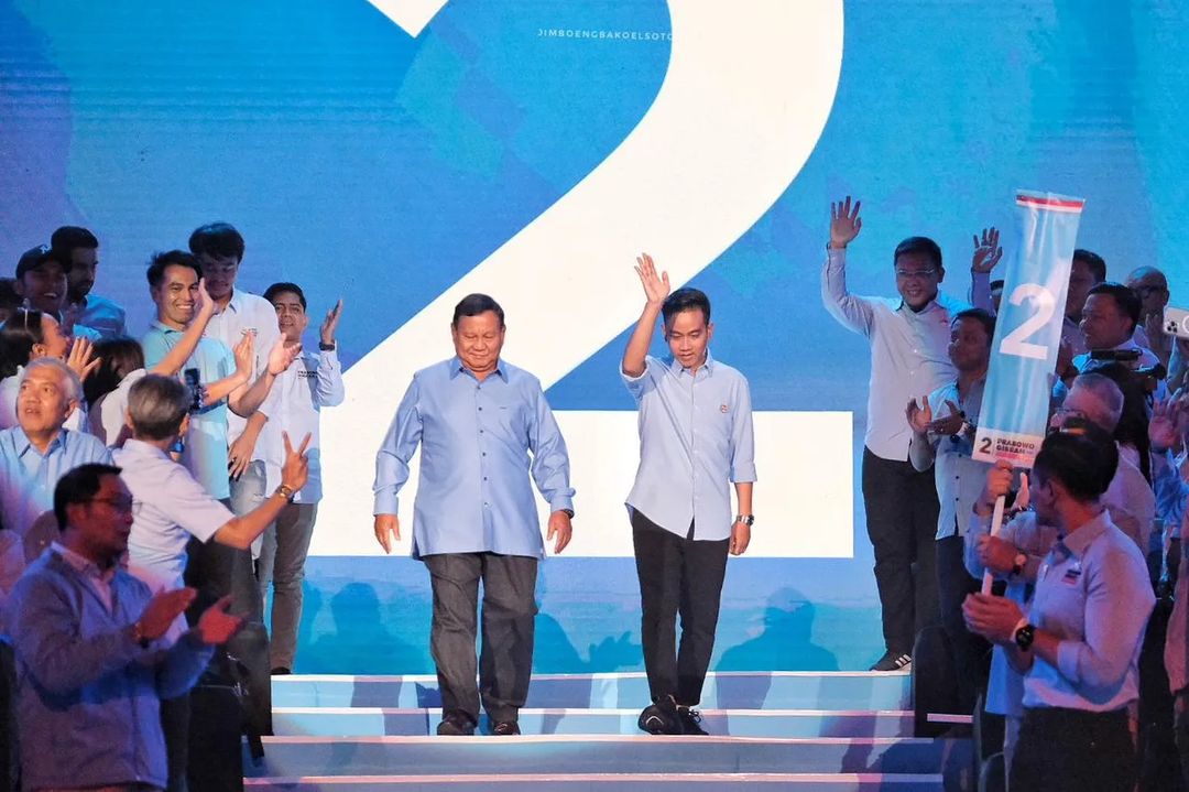 Tren Elektabiltas Prabowo-Gibran Mengindikasikan Potensi Menangkan Satu Putaran. (dok/ikl)