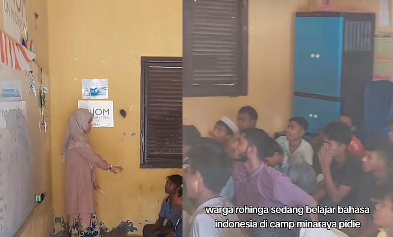 Menuai Pro Kontra, Imigran Rohingya Diajari Bahasa Indonesia di Aceh
