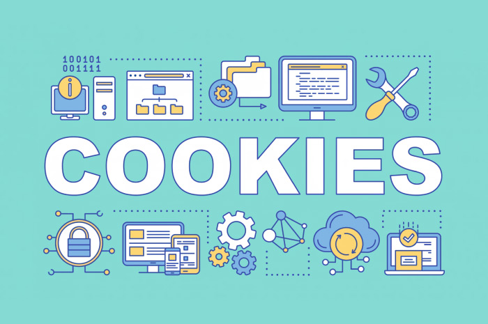 Ilustrasi cookies web browser.