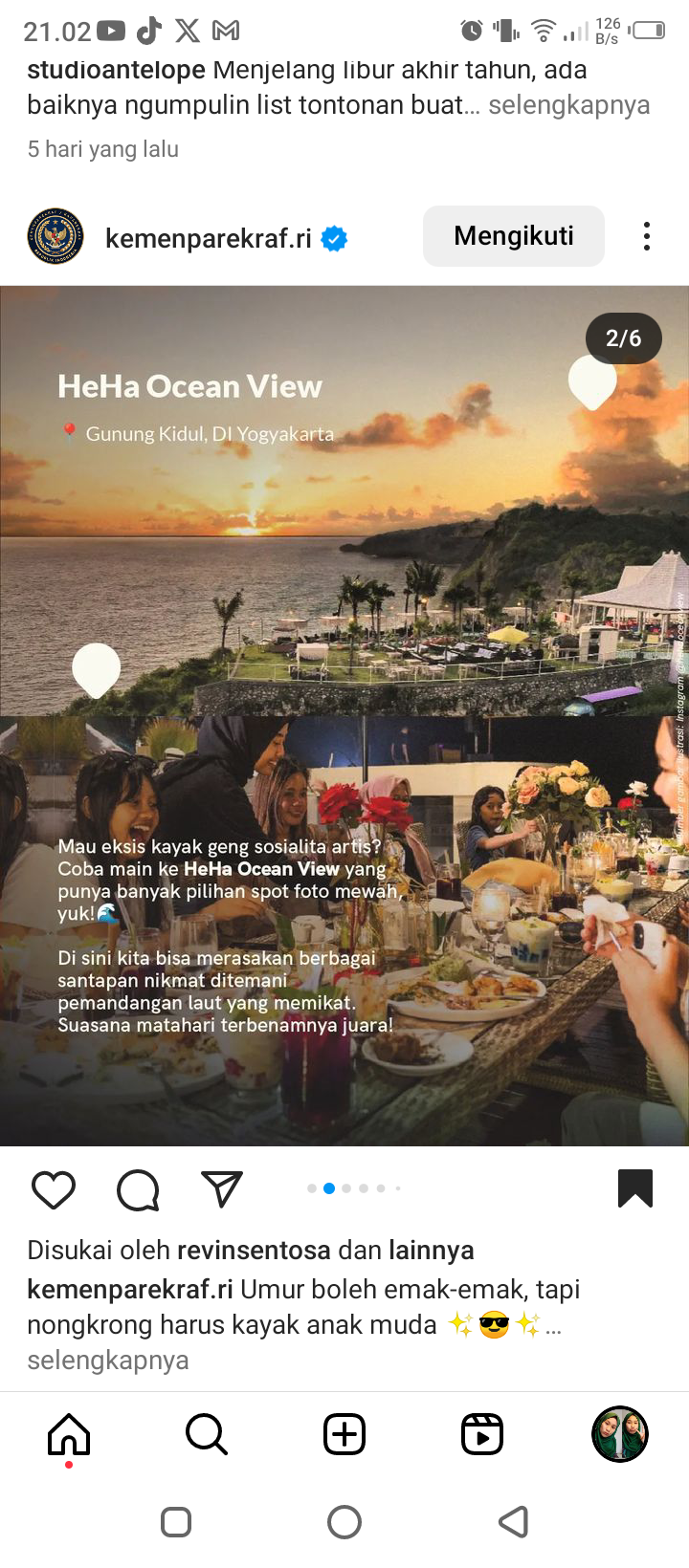 Destinasi Wisata Ala Kemenparekraf RI