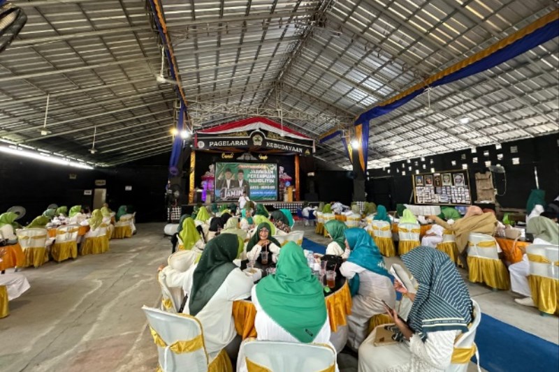Jaringan Perempuan Nahdliyin (JPN) Grobogan  berbaiat untuk mendukung pemenangan pasangan Anis Baswedan-Muhaimin Iskandar (Amin) pada pemilihan Presiden 2024, Selasa (26/12).