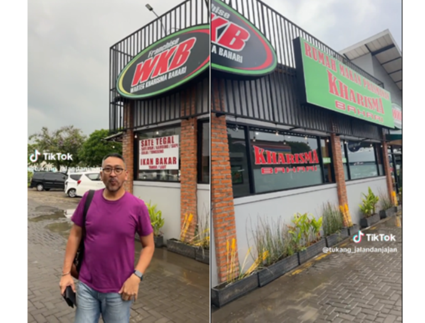 Viral di TikTok, video seorang pengunjung yang mengeluhkan harga menu makanan yang ia santap di warteg sebuah rest area. (TikTok @tukang_jalandanjajan)