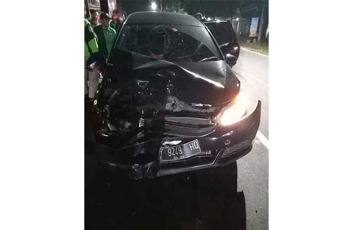 Kondisi Mobil Mobilio H-9249-HQ mengalami kerusakan parah setelah menabrak pemotor hingga tewas.