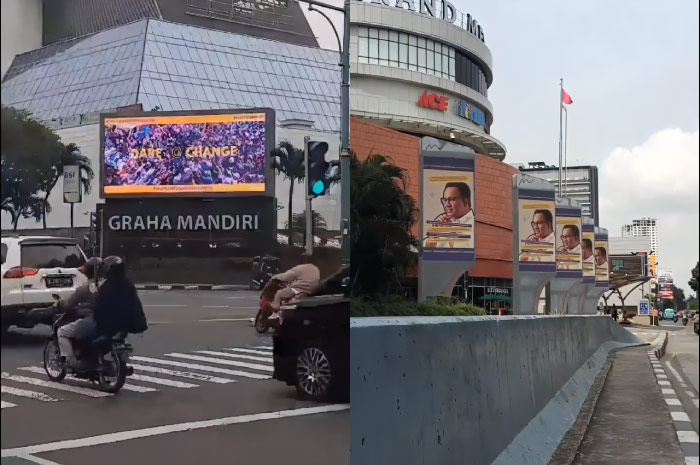 Tangkapan layar, Videotron capres Anies yang diklaim kena takedown