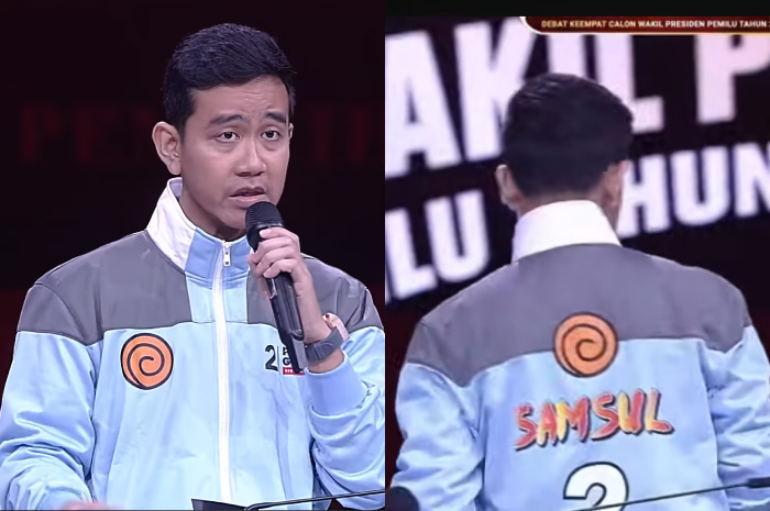 Gibran Rakabuming Raka saat debat cawapres keempat Pemilu 2024, Minggu (21/1).
