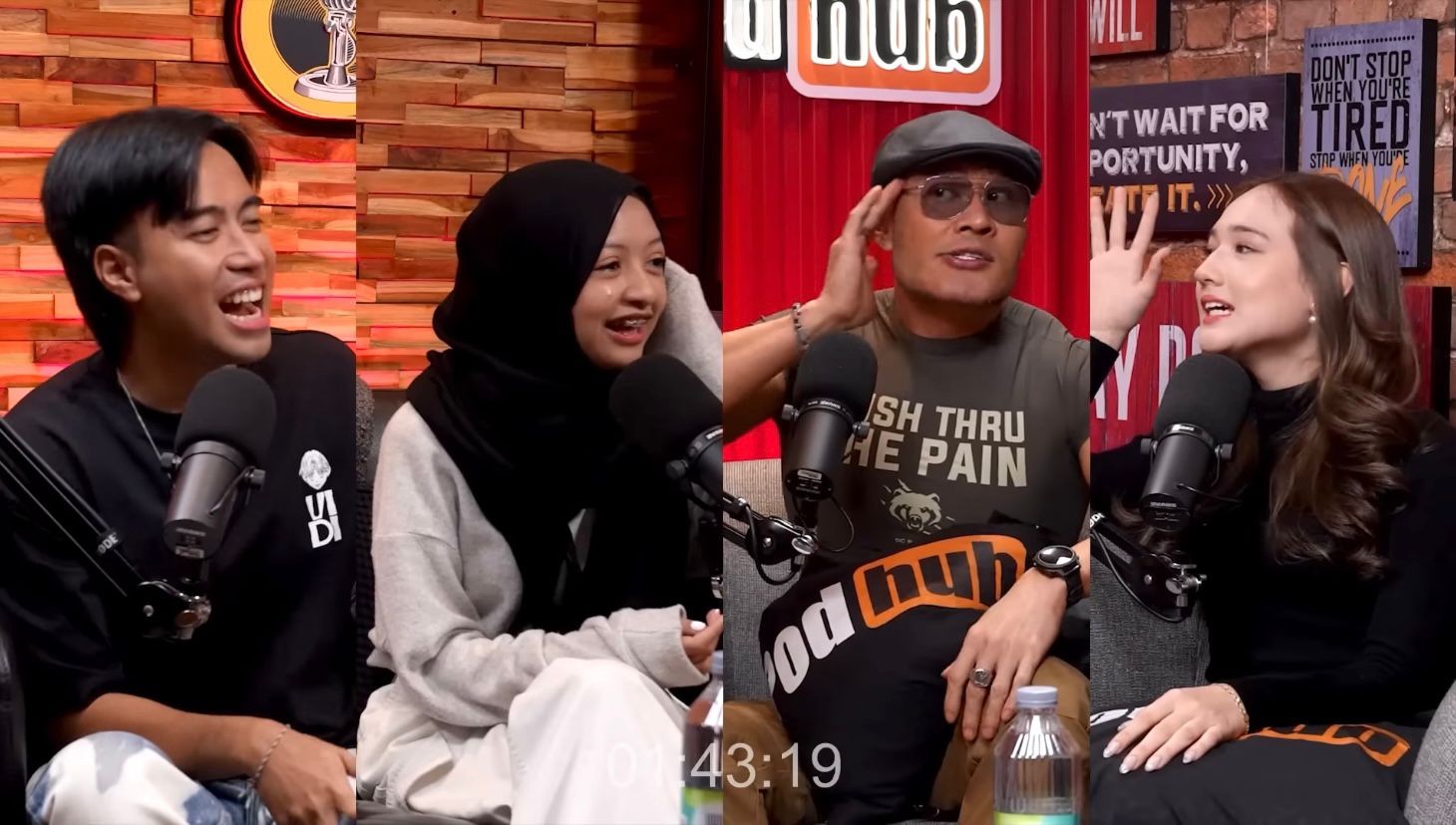 Tangkapan layar PodHub bersama content creator Halda Rianta yang dipandu oleh Deddy Corbuzer dan Vidi Aldiano.