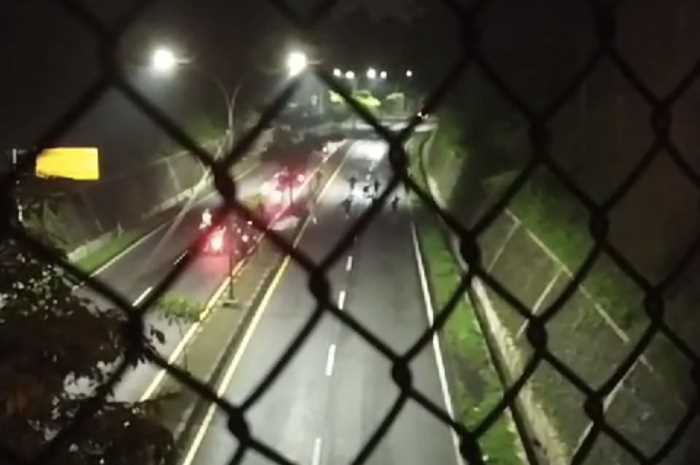 Potongan gambar video kawanan begal beraksi di JLS Salatiga.