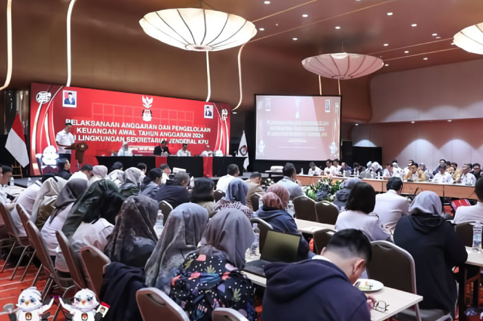 Kegiatan pelaksanaan anggaran dan pengelolaan keuangan KPU di Jakarta.