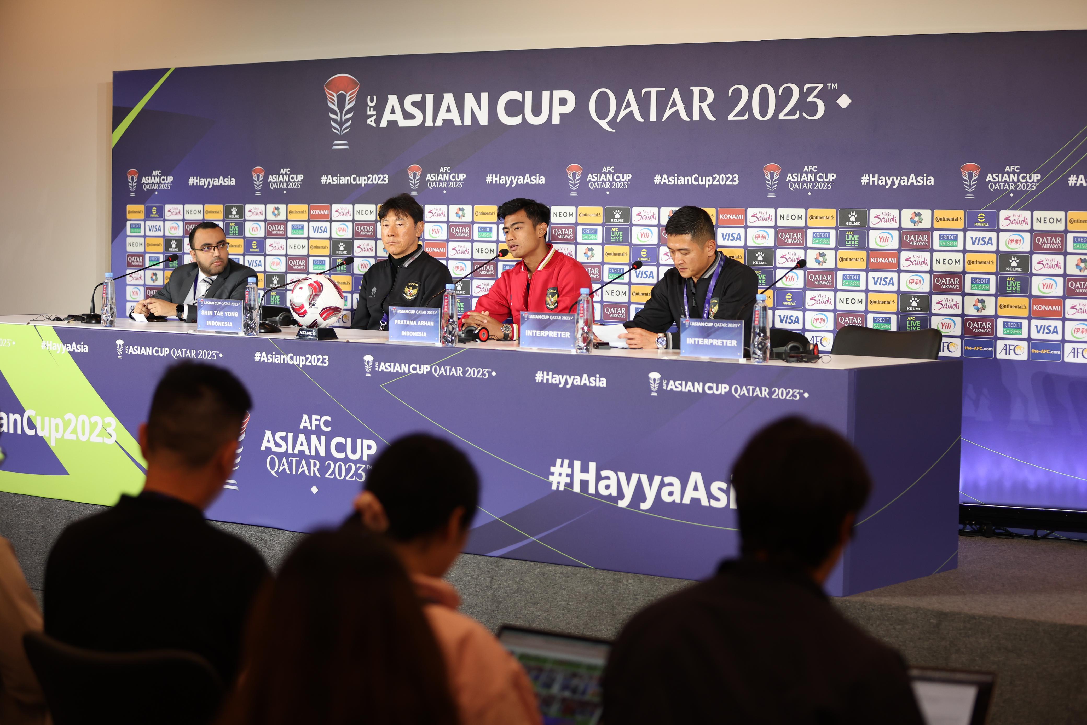 Pratama Arhan dan STY di Sesi Konferensi Pers