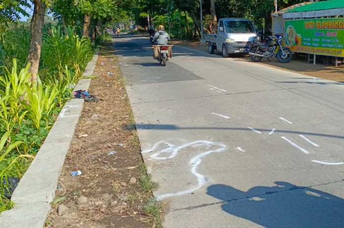 TKP kecelakaan balap liar di Jalan Bangetayu Wetan, Kecamatan Genuk, Senin (12/2/2024) sekitar pukul 21.30.