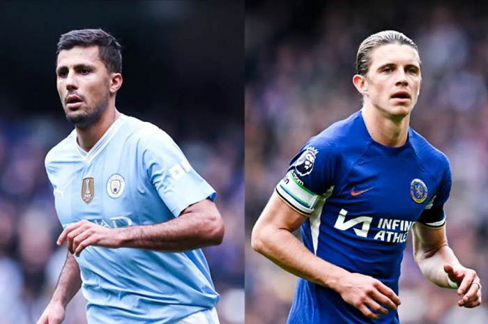Rodri dan  Conor Gallagher jadi sorotan Bigmatch Manchester City vs Chelsea di pekan ke-25 Liga Inggris 2023/24.