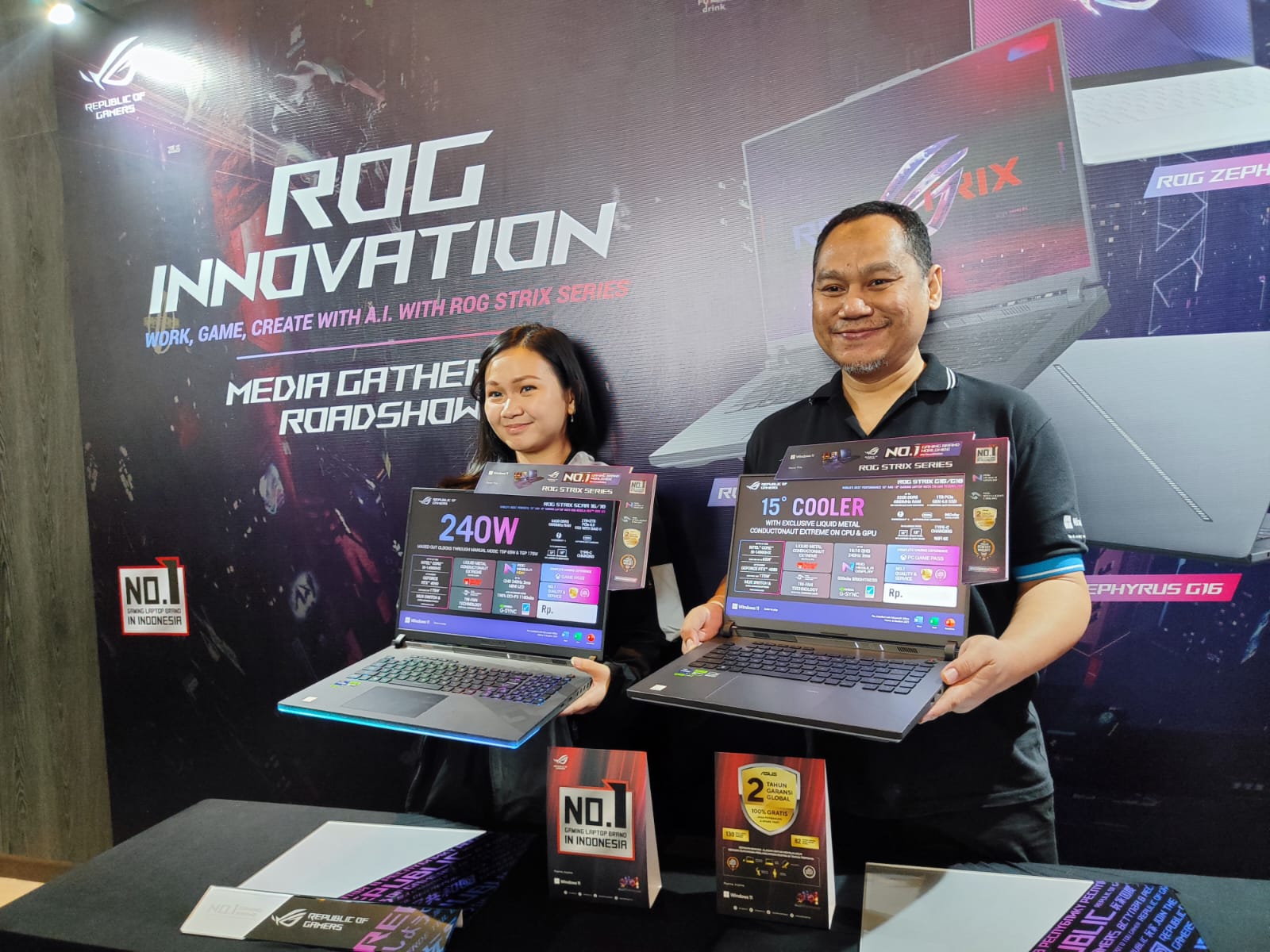 ASUS Republic of Gamers (ROG) memperkenalkan produk terbarunya di Semarang. KHAFIFAH ARINI PUTRI/JAWA POS RADAR SEMARANG