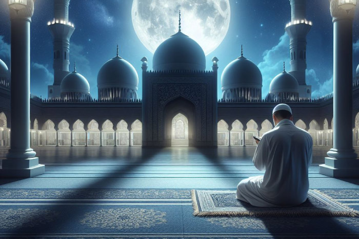 Ilustrasi malam Nisfu Syaban 1445 H.