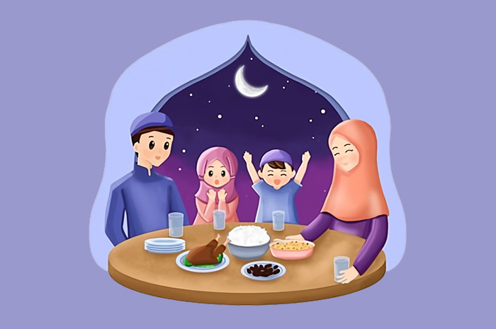 Ilustrasi cara mengajarkan anak berpuasa Ramadhan sejak dini.