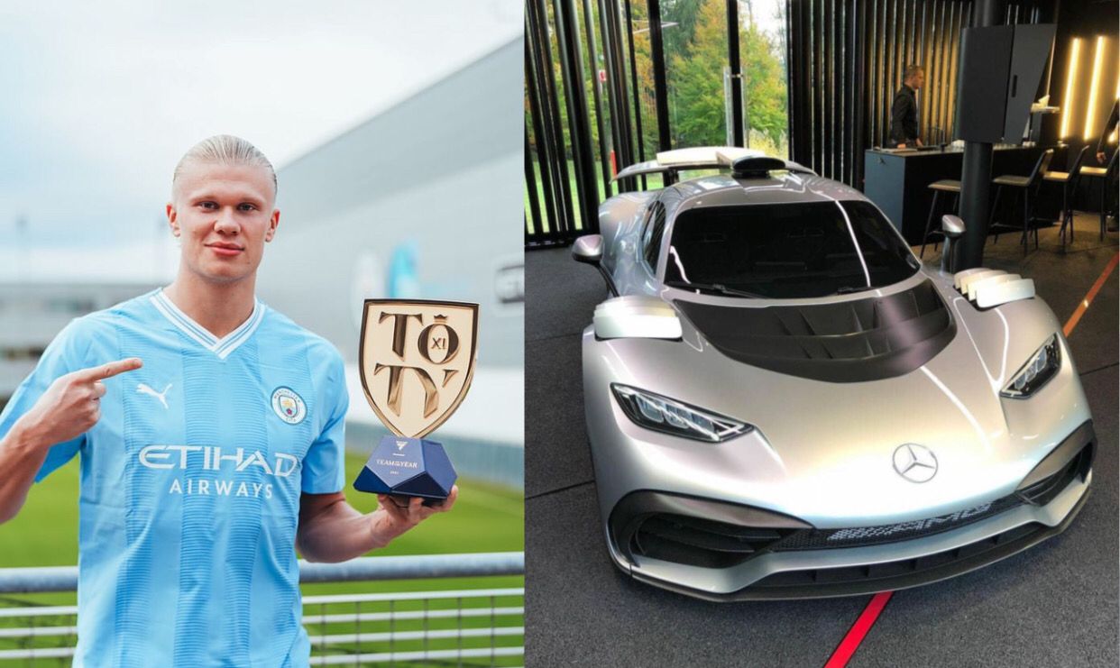 Erling Haaland dan mobil Marcedes AMG One