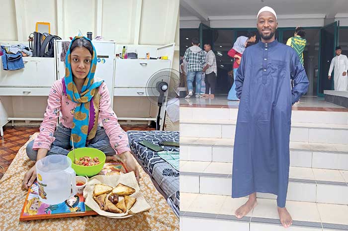 Farwa Shakeel (kiri), Mahasiswa asal Sierra Leone, Yusuf Abdul Razak
