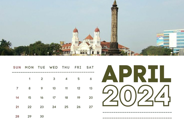 Ilustrasi kalender, jadwal libur panjang bulan April selama lebaran 2024.