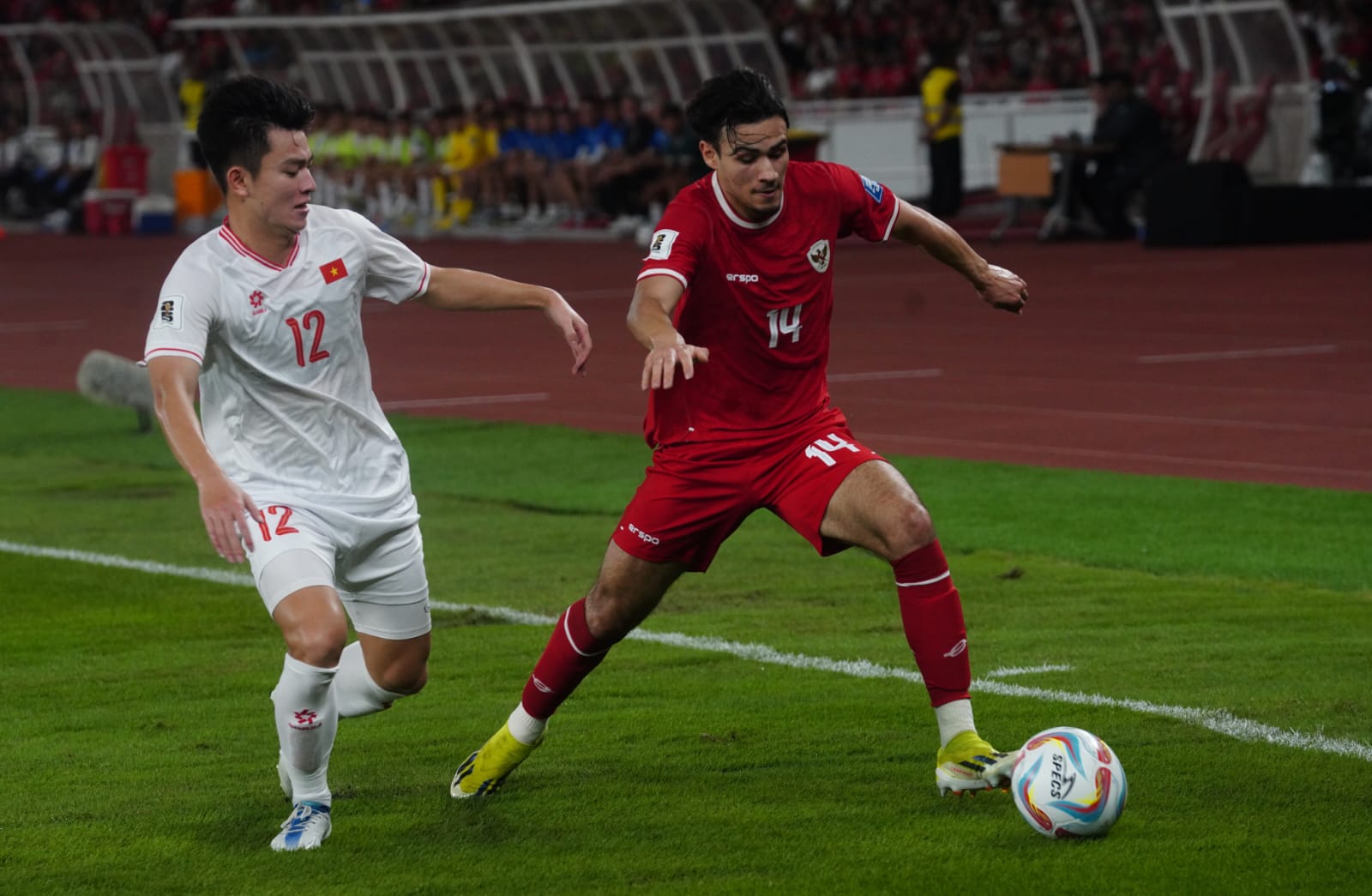 Nathan saat tampil hadapi Vietnam