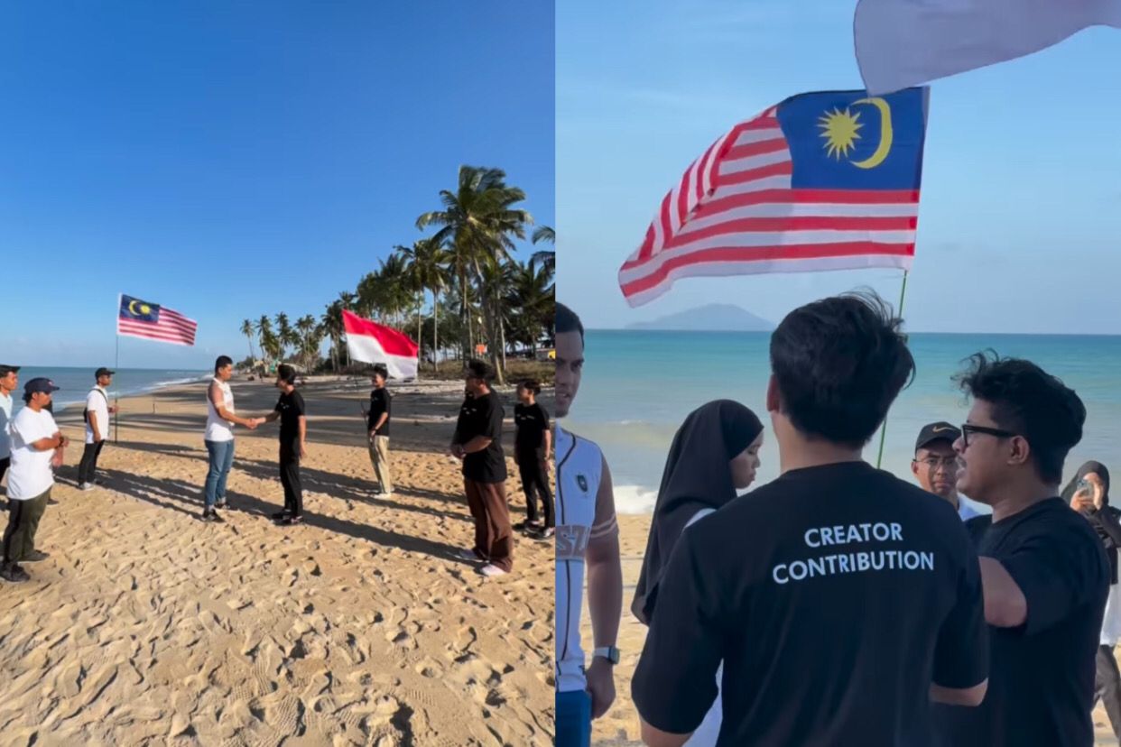 Pandawara Group berkolaborasi dengan youtuber Malaysia membersihkan Pantai Kuala Terengganu
