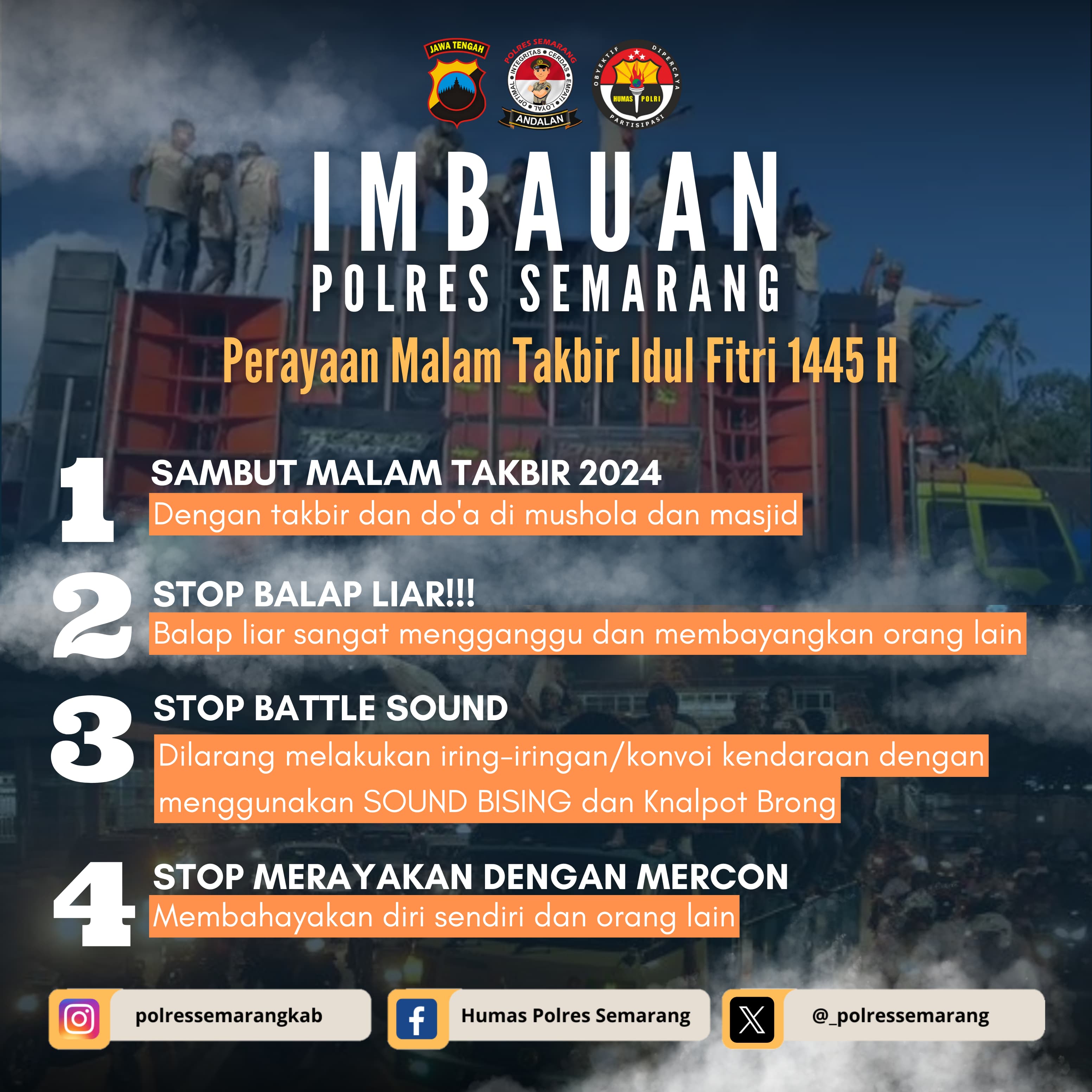 Sebaran himbauan dari Polres Semarang