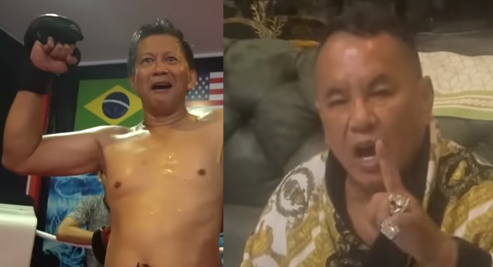 Rocky Gerung saat bertarung melawan Suwardi Becak Lawu, Atlet MMA (kiri), Hotman Paris menanggapi pernyataan Rocky Gerung soal cincinya lebih tajam dari otak Hotman Paris.