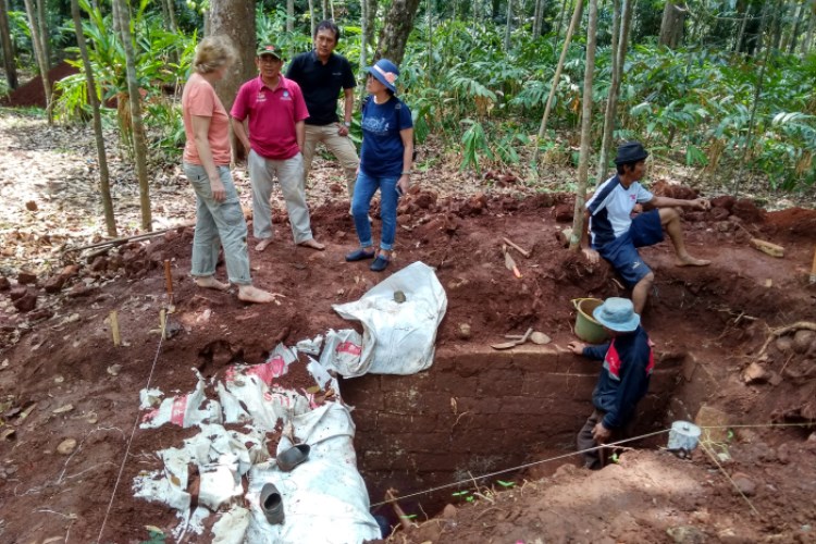 CAGAR BUDAYA : Ekskavasi Candi Duduhan di Kelurahan Mijen, Kecamatan Mijen yang berlangsung pada 2018.