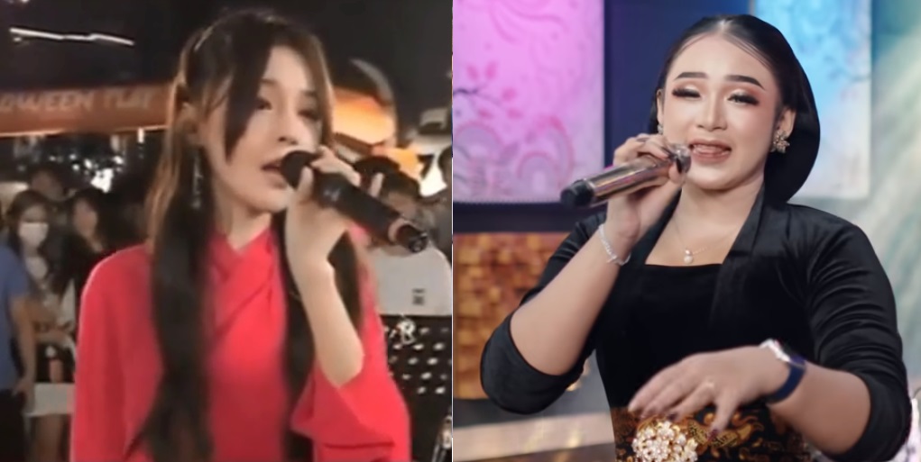 Tampilan Niken Sandry dan Y&uacute; Shǎnshǎn yang lagunya disandingkan di flatform Tiktok.