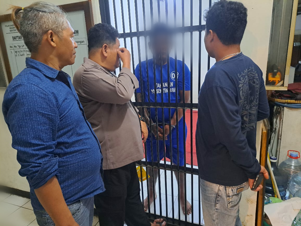 Pelaku maling motor yang sudah diamankan di Polsek Tengaran