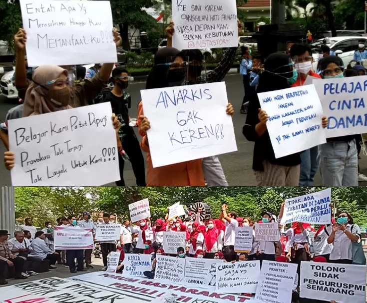 Ilustrasi kata-kata viral yang sering digunakan di media sosial, adakalanya kata-kata itu menjadi inspirasi saat melakukan aksi demonstrasi.