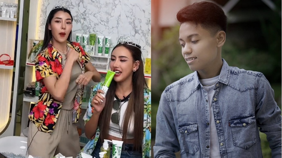 Tangkap Layar Arief Putra dan Miss Grand Thailand